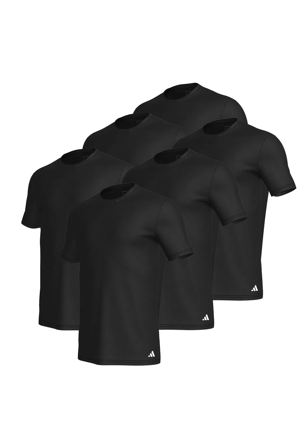 Мужской комплект футболок с круглым вырезом Crew Neck Adidas, Черный