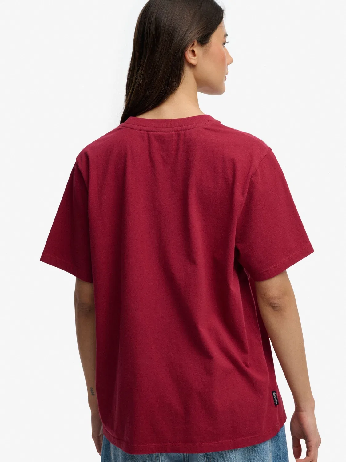 Футболка свободного кроя Essential Logo Superdry, красный — фото 2