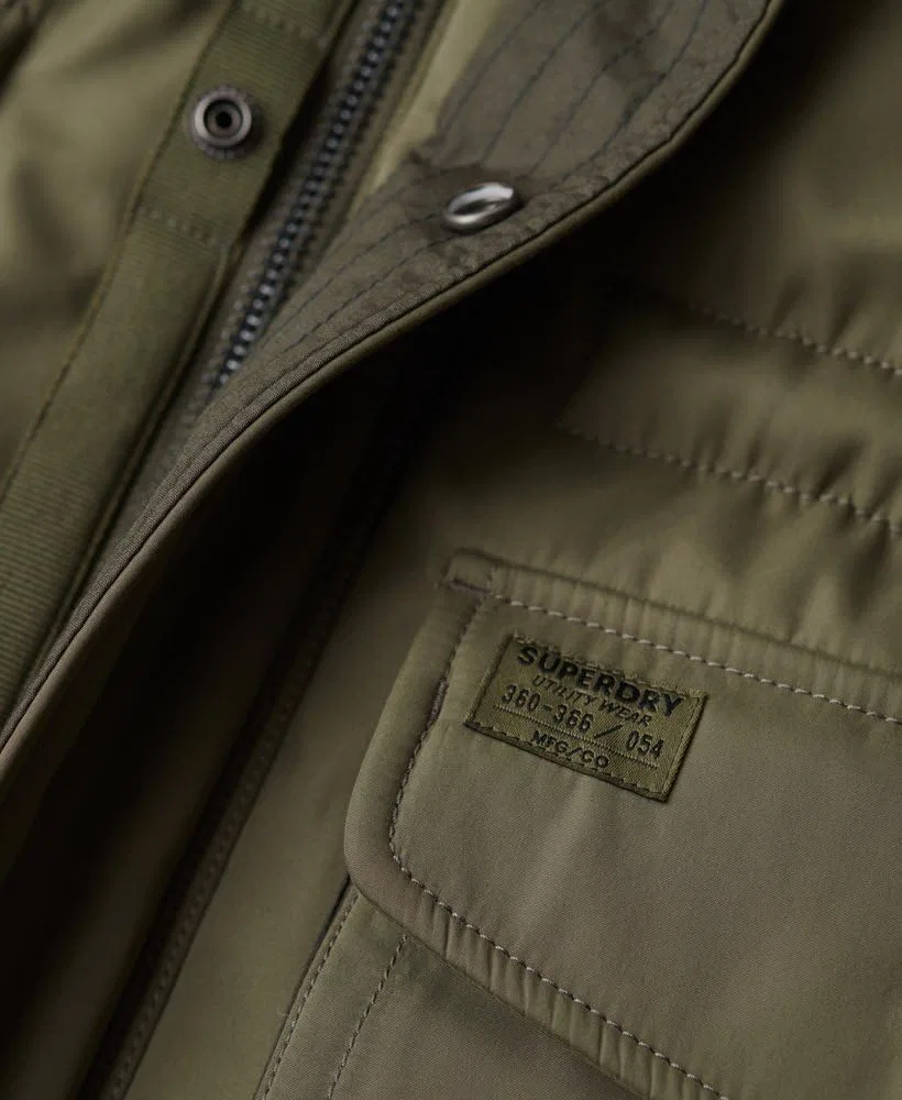 Мужское пальто с искусственным мехом Chinook Superdry, Dusty Olive Green — фото 3