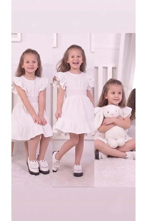 Детское платье для девочек хлопковое Gipeli New Season Belden Gipeli Byz Newkids, White — фото 2