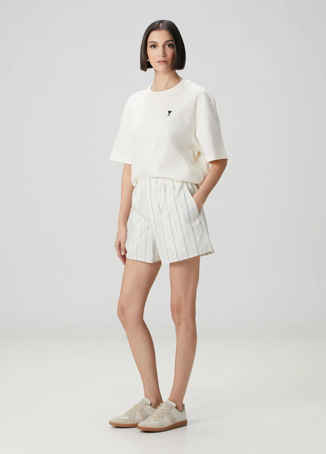 Футболка с принтом Ami Paris, white — фото 2