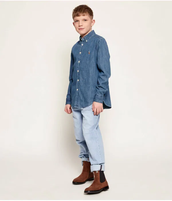 Детские ботинки-челси из замши Tommy Hilfiger, коричневый — фото 3