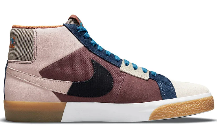 Кроссовки Nike SB Zoom Blazer Mid Premium, коричневый/светло-розовый — фото 2