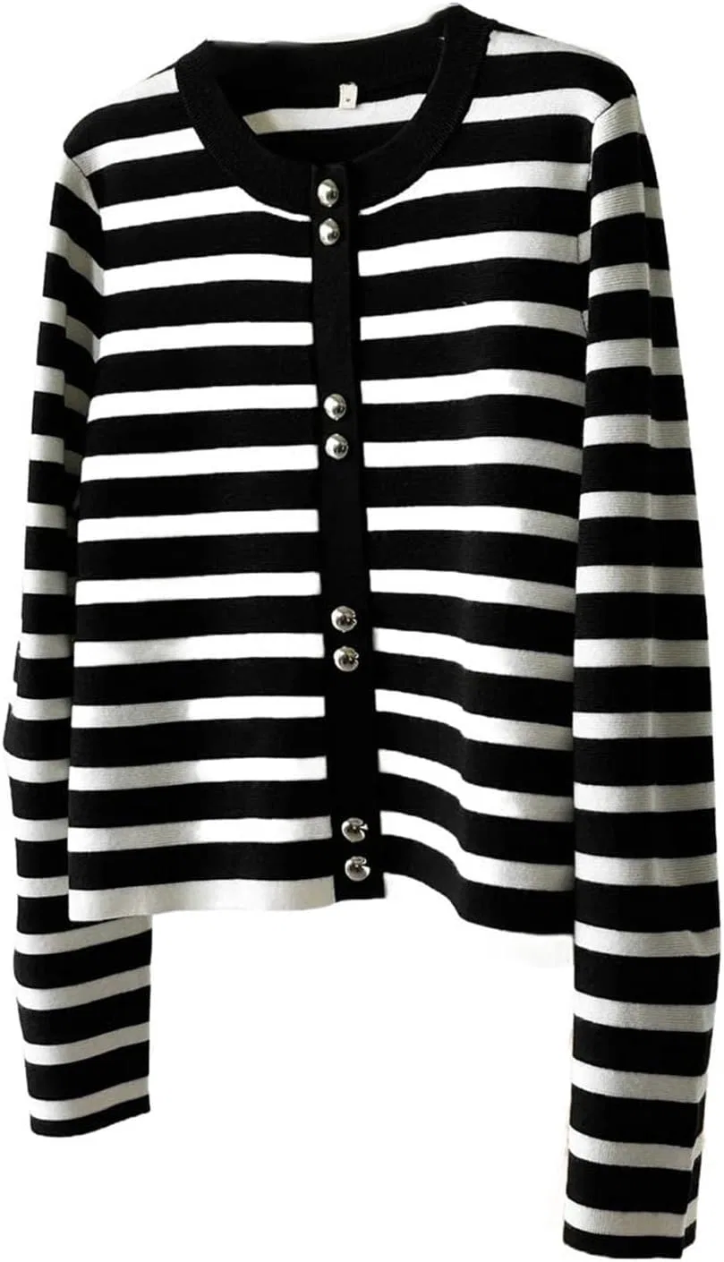 Женский кардиган с длинным рукавом, Stripes