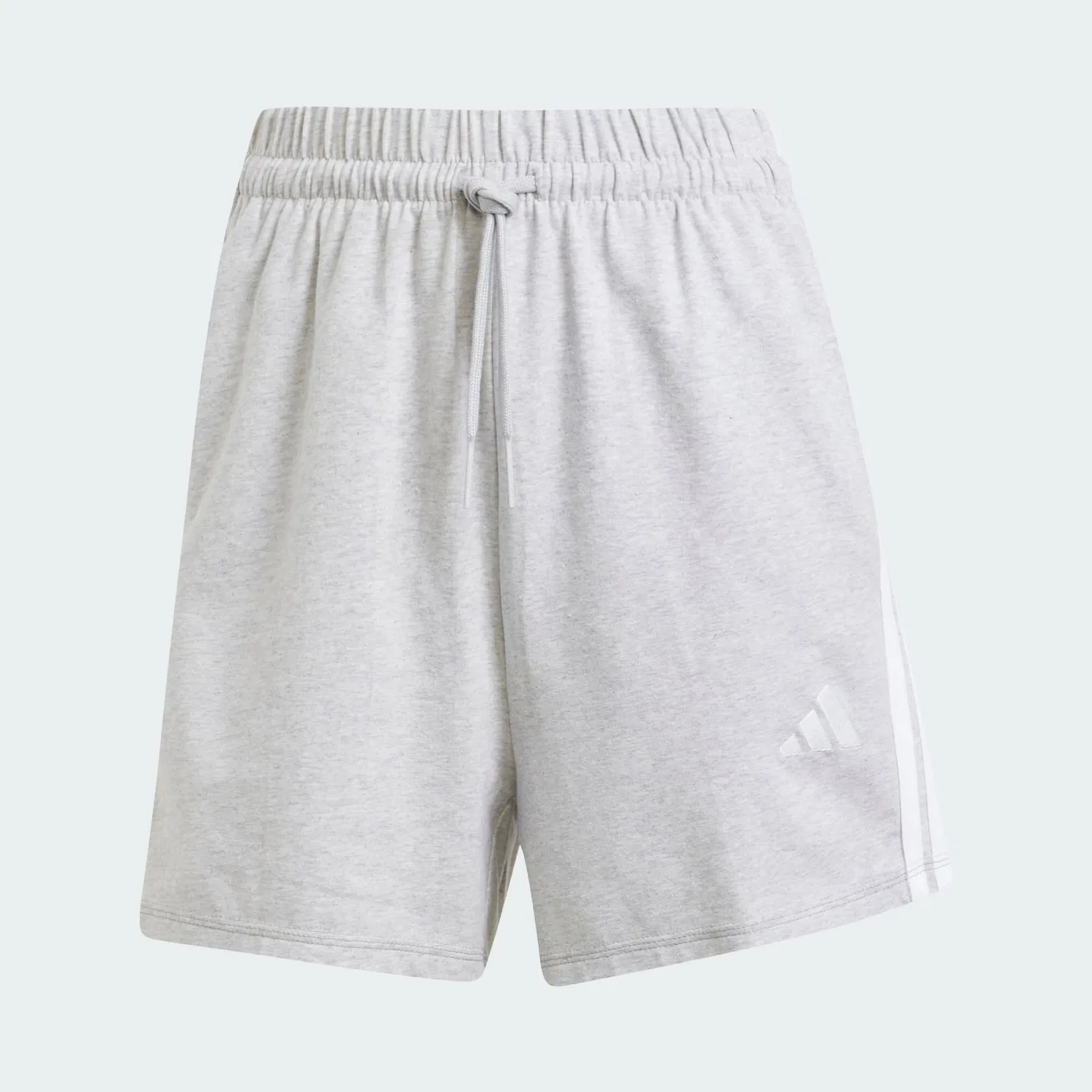 Мужские хлопковые шорты Essentials 3-Stripes Cotton Shorts Adidas, Hellgrau Weiss — фото 2