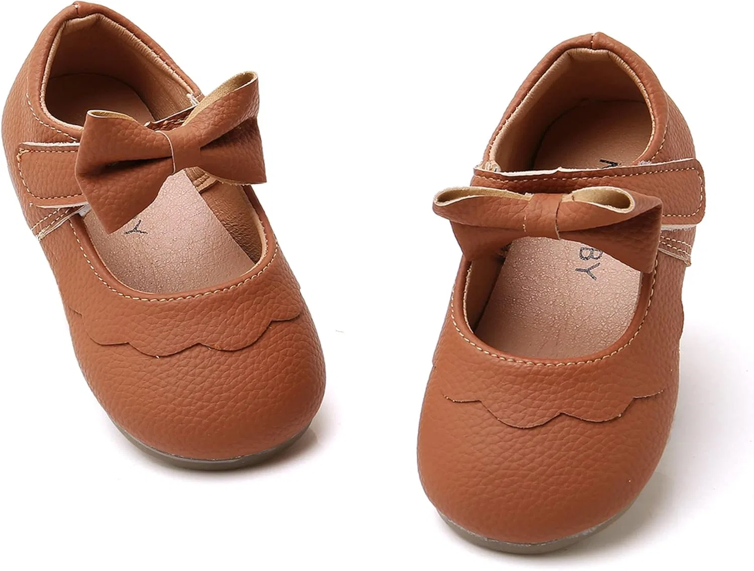 Детские туфли Мэри Джейн с бантом для девочек WILLFUN, Brown
