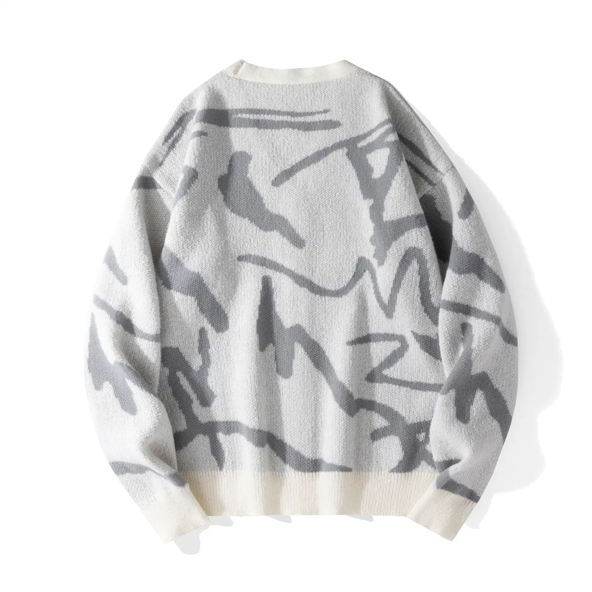Детский кардиган с V-образным вырезом Knitwear Unisex Gray V Neck Moderate Cardigan PAL ONGACO, Gray — фото 3