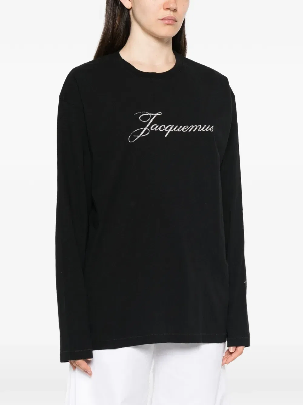 Футболка с длинными рукавами и логотипом Jacquemus, черный — фото 3
