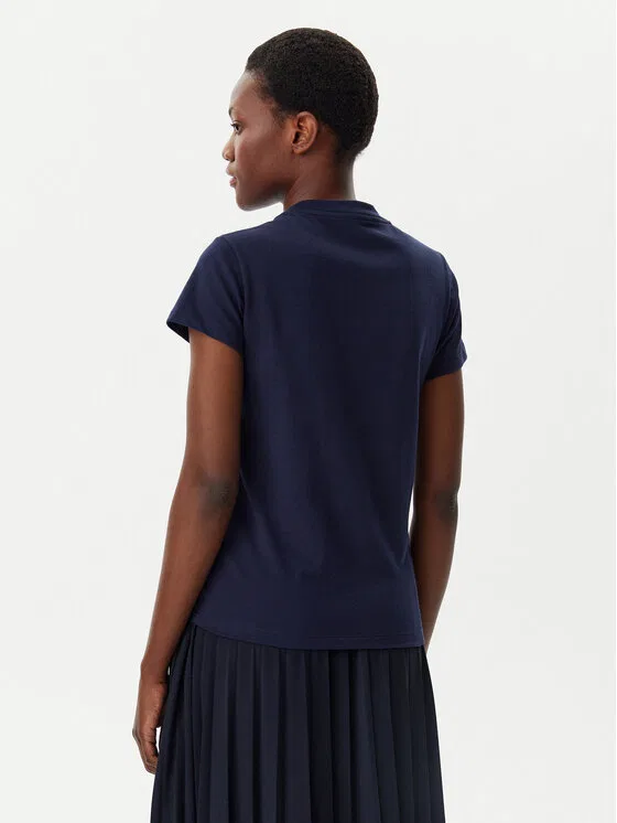 Футболка Lacoste темно-синяя slim fit — фото 3