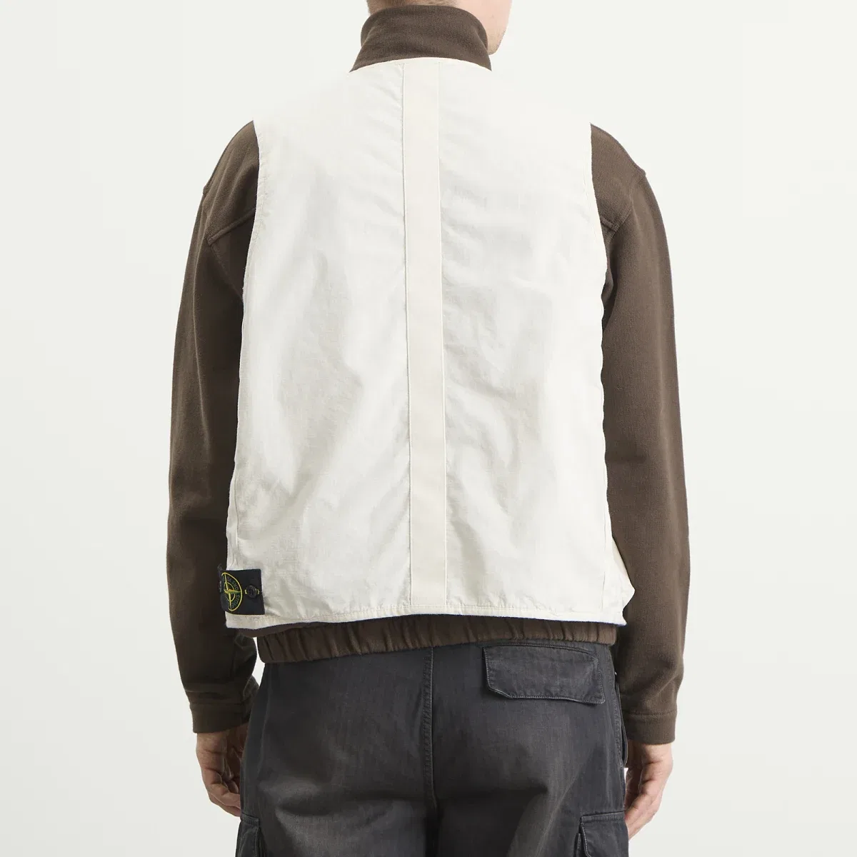 Жилет технический Cotton Nylon Micro Ripstop Stone Island, Ivory — фото 3