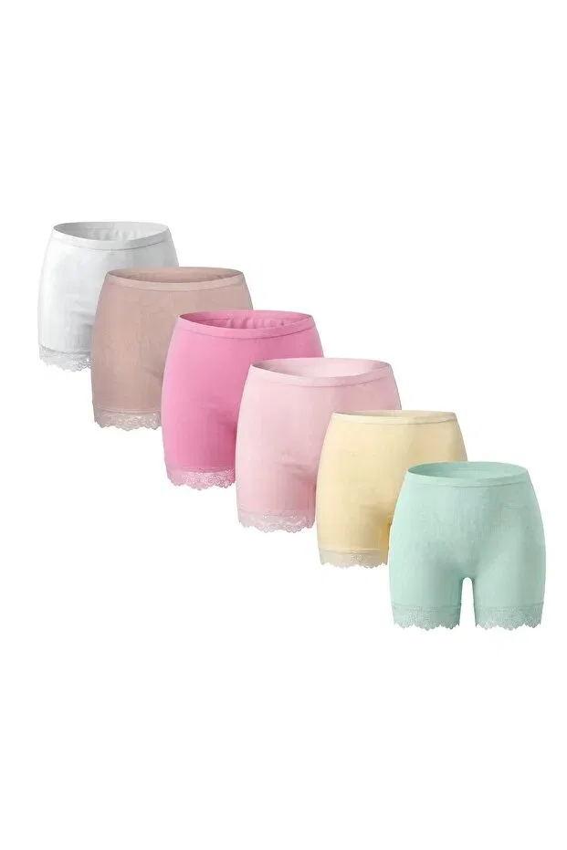 Детские боксеры для мальчиков с кружевной отделкой 6 шт Tatlıcottonkids, Multicolor