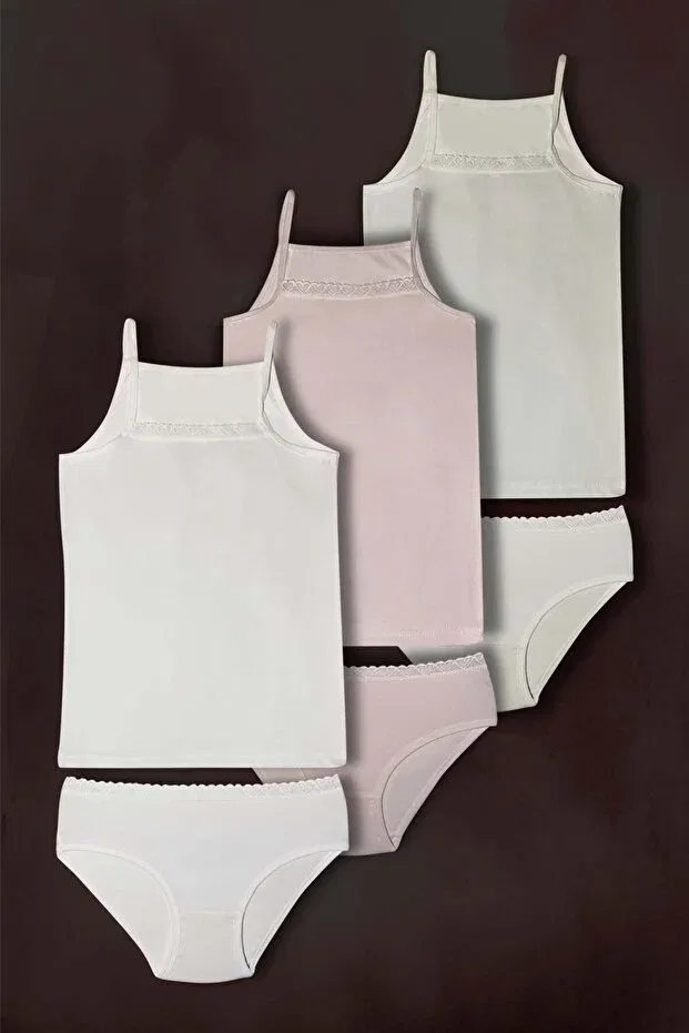 Детский комплект трусов для девочек с кружевом Gri Mor Tekstil, Multicolor