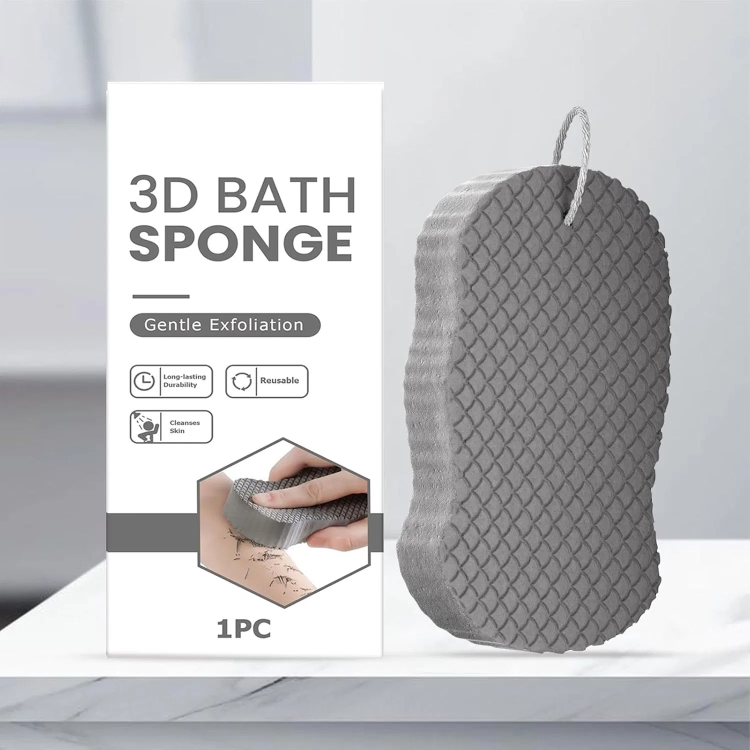 Мочалка для душа мягкая, Loofah Scrubber, Generic, 42 г — фото 3