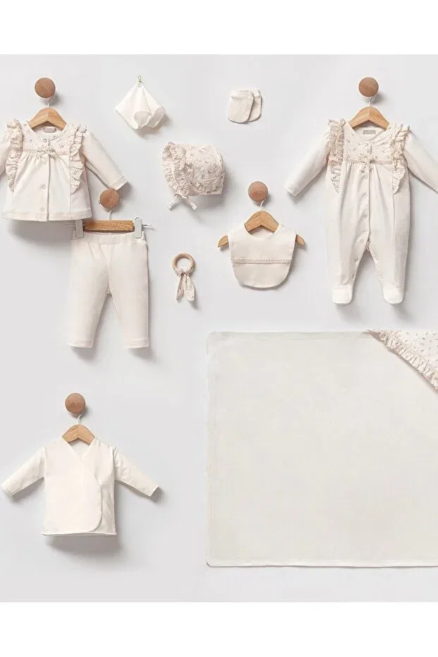 Детский комплект для выписки из роддома органический хлопковый Carmen Mert Baby, Nude Color