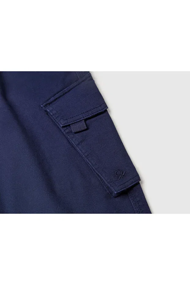 Детские брюки для мальчиков с карманами карго United Colors Of Benetton, Navy Blue — фото 3