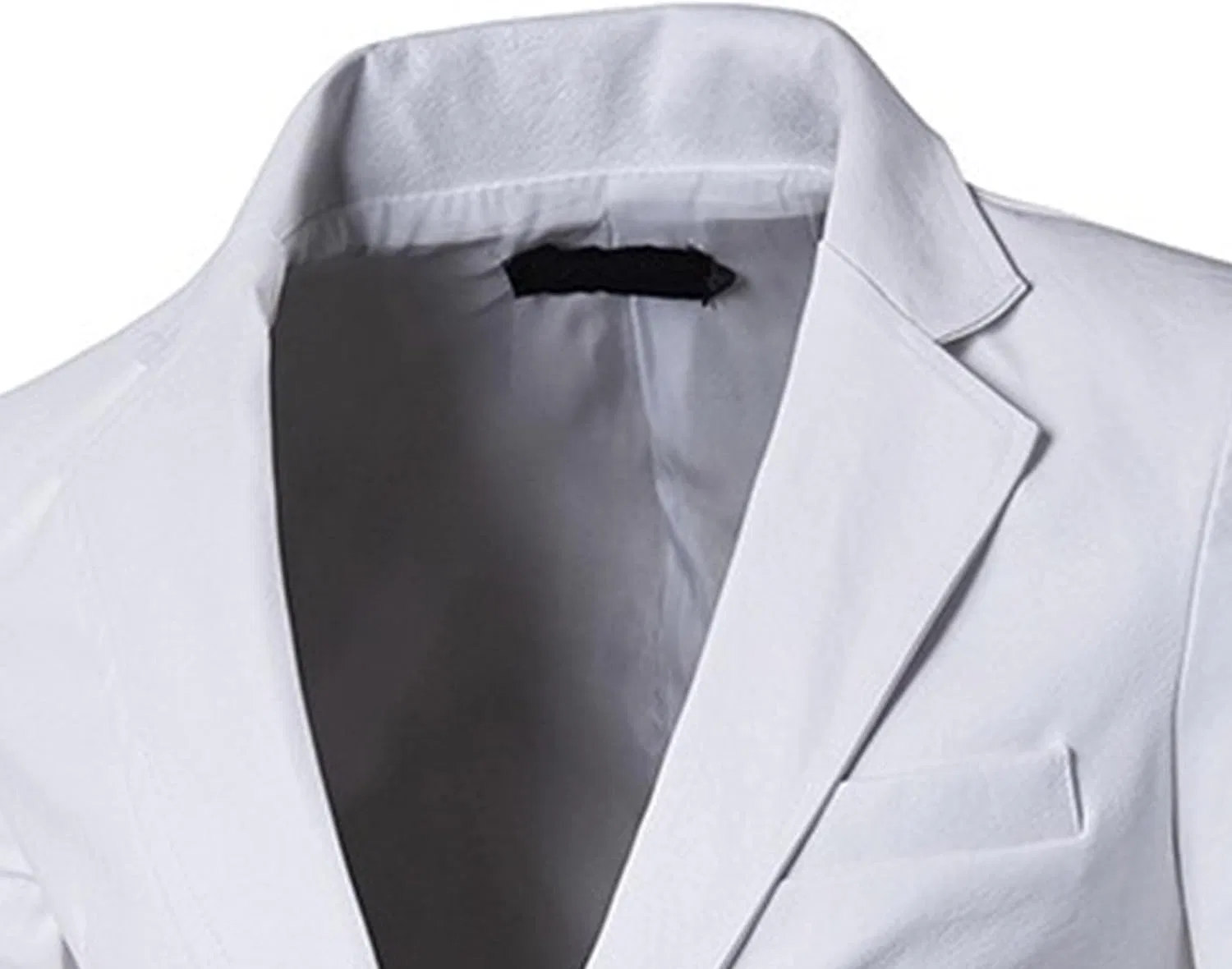 Мужская куртка из кожзама с молнией, модель Motorcycle Coat, белый — фото 4