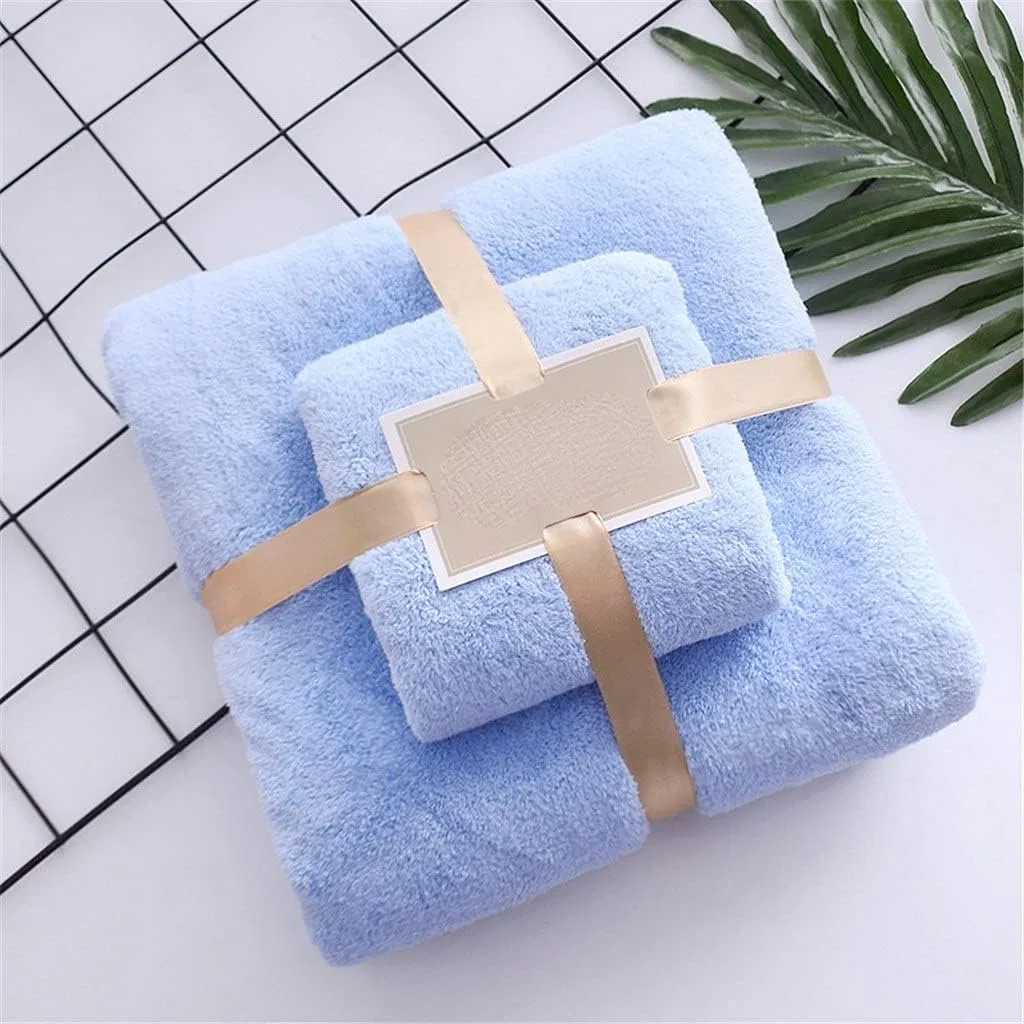 Набор полотенец для лица и рук из микрофибры, dRAGonFy, 2 шт, 34x75 и 70x140 см, C