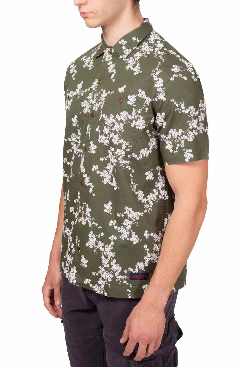 Мужская рубашка с принтом Camicia uomo con stampa ciliegi Superdry, Grun Bunt
