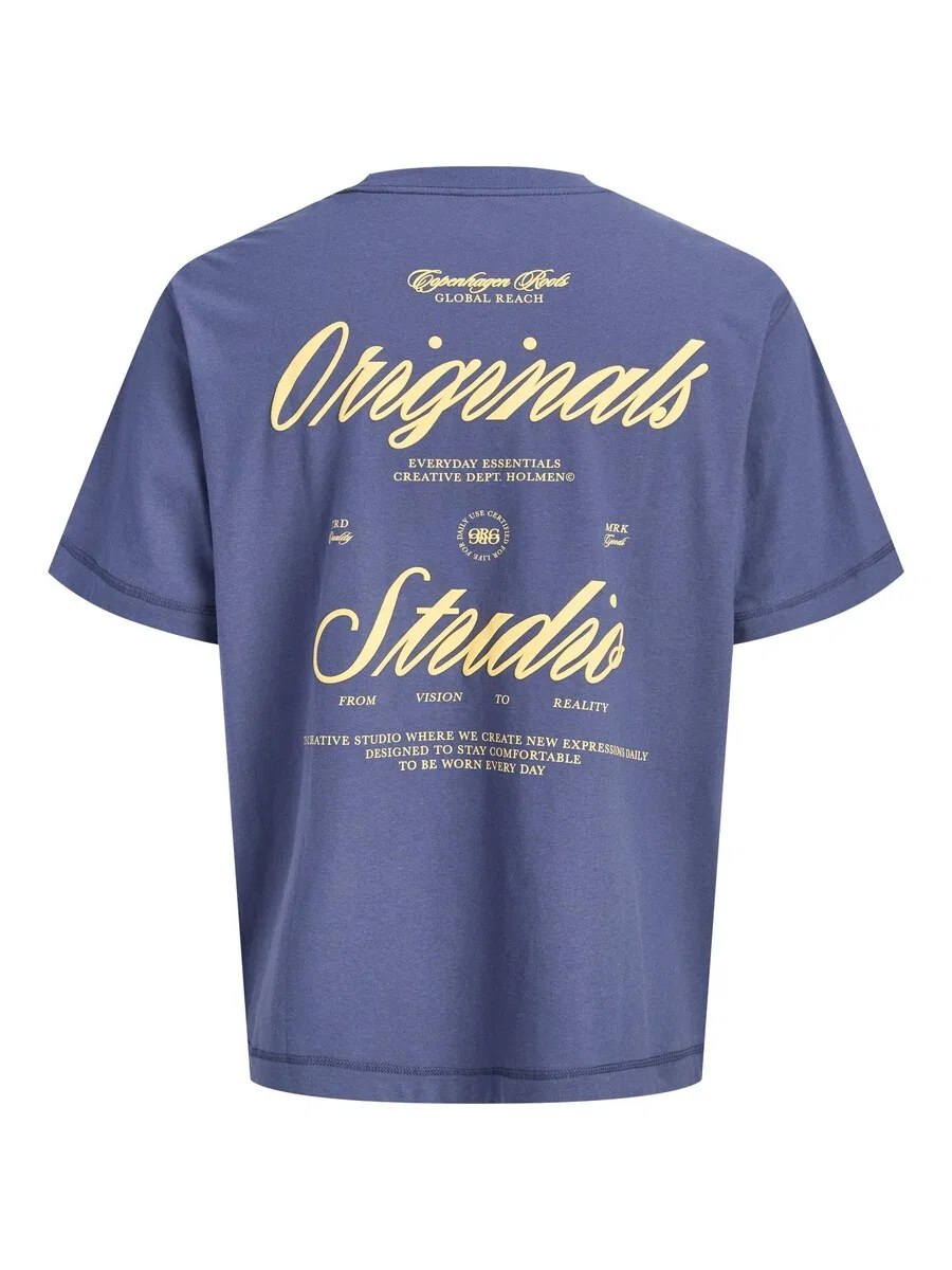 Детская футболка Jack & Jones Junior 'JORNorrebro' сапфирового цвета — фото 3