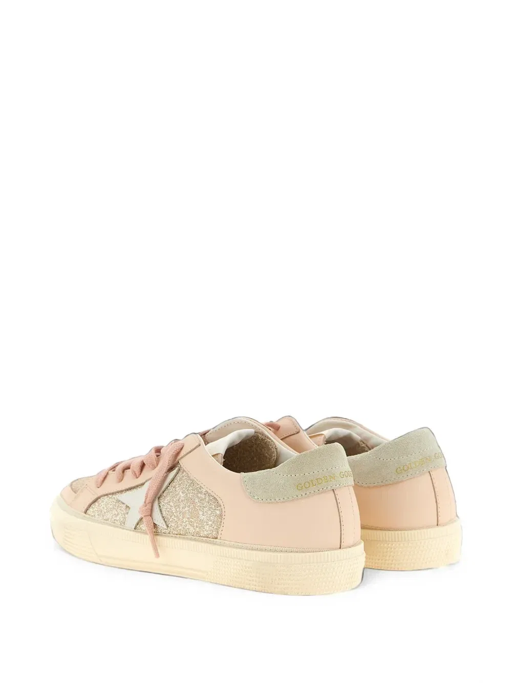 Кроссовки May с блестящими вставками Golden Goose Kids, розовый — фото 2