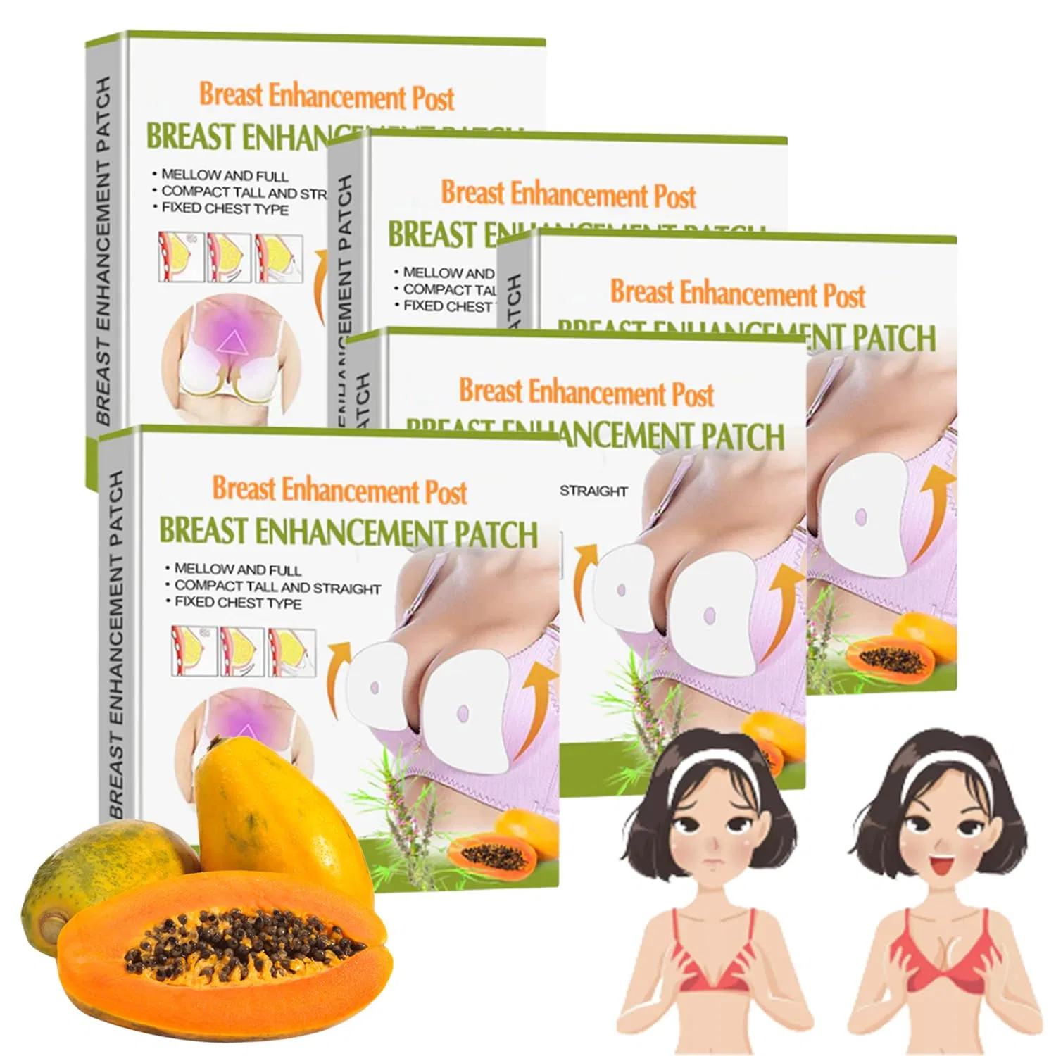 Патчи для увеличения груди NutroUp Ginger Bust Enhancement Patch, Sovtay, 50 шт, Натуральный