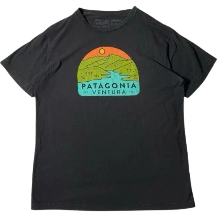 Мужская футболка с круглым вырезом Patagonia, Black/Blk