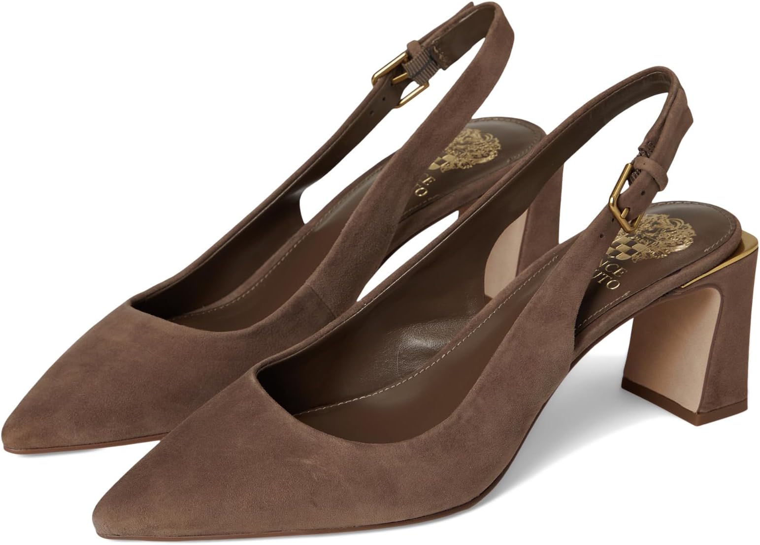 Туфли Vince Camuto Women's Hamden Buckle Slingback Pump, Toasted Taupe