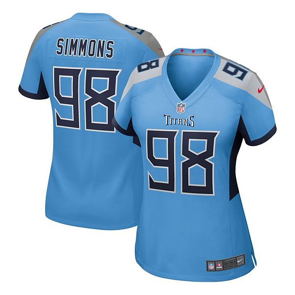 

Женская футболка Tennessee Titans Team Game, цвет light blue, модель Jeffery Simmons Nike, Синий, Женская футболка Tennessee Titans Team Game, цвет light blue, модель Jeffery Simmons Nike