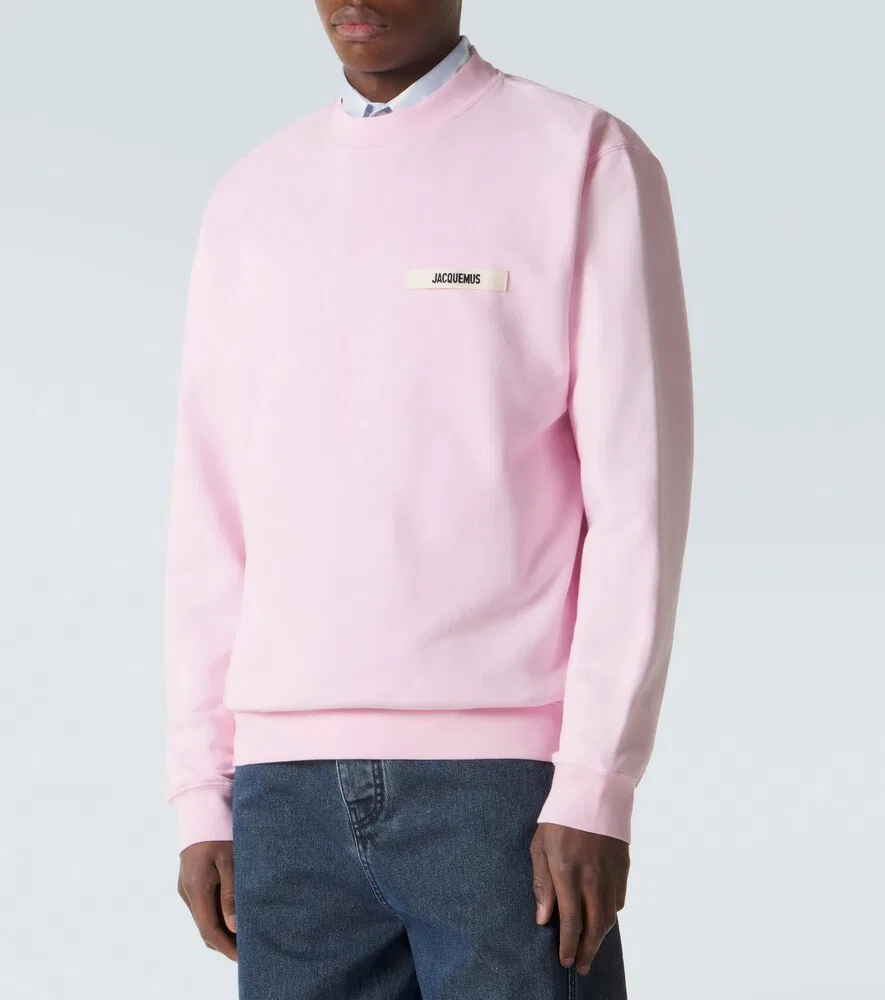 Толстовка из хлопкового флиса Gro Grain Jacquemus, розовый — фото 3