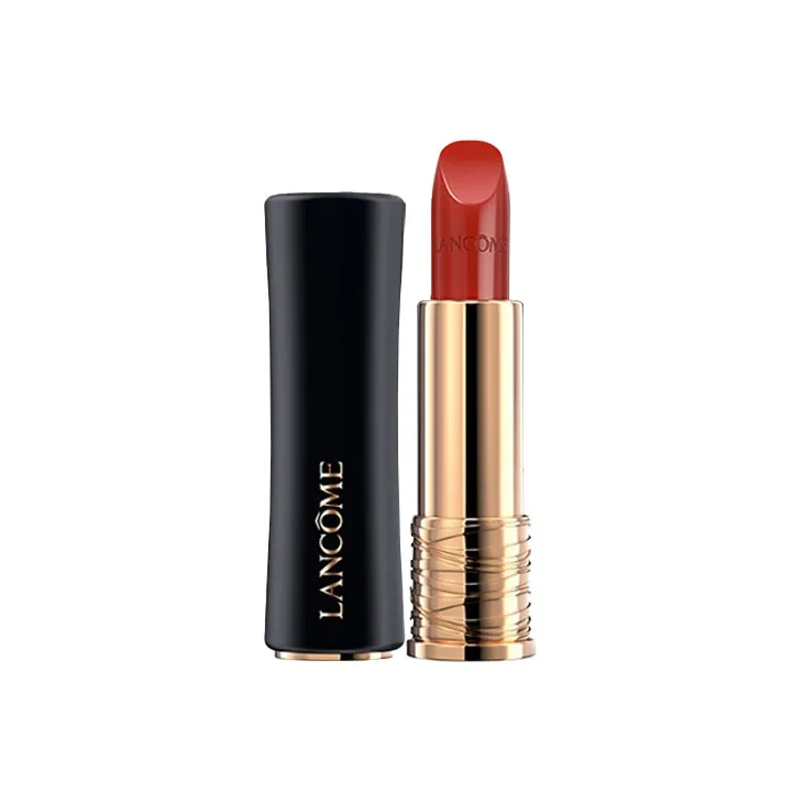 LANCOME Элегантный круглый кулон для бальзама для губ в мягком стиле из шелкового атласа, увлажняющий крем-помада длительного действия, #118 Amber Red Brown