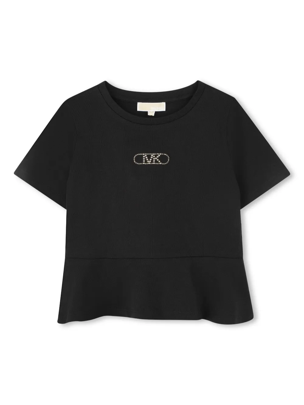 

Футболка с логотипом и стразами Michael Kors Kids, черный