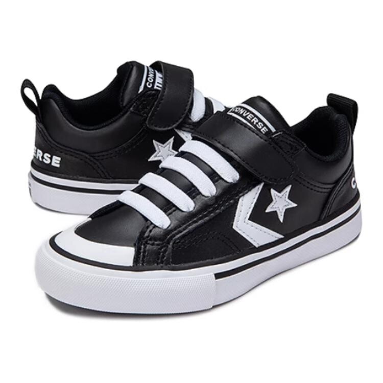 Pro Blaze Strap Kids Скейтбординг Кроссовки Детские Низкие Черные Converse, черный — фото 4