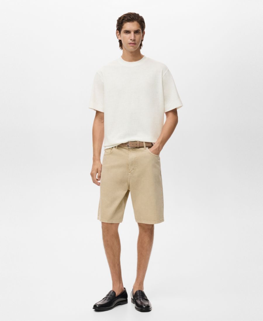 

Мужская футболка из фактурного хлопка MANGO, Off White, Белый, Мужская футболка из фактурного хлопка MANGO, Off White