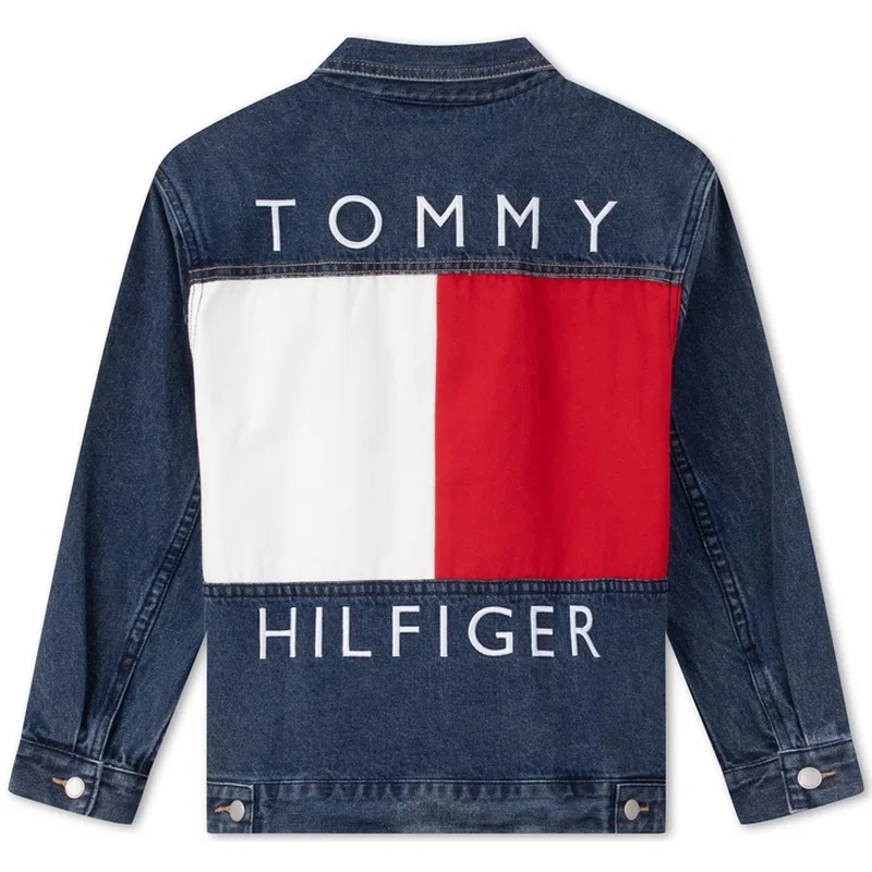 Куртка Blue Red White Multicolor Kids' Tommy Hilfiger, Denim Blue Red White M01 — фото 3
