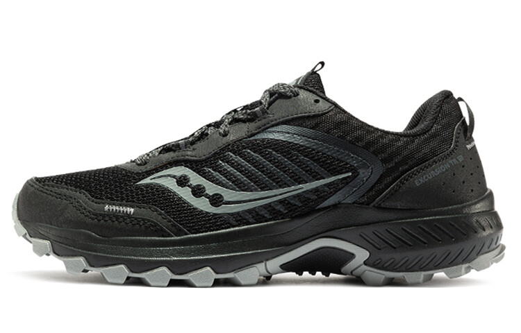

Кроссовки Excurison для бега мужские с низким верхом, черные/серые Saucony