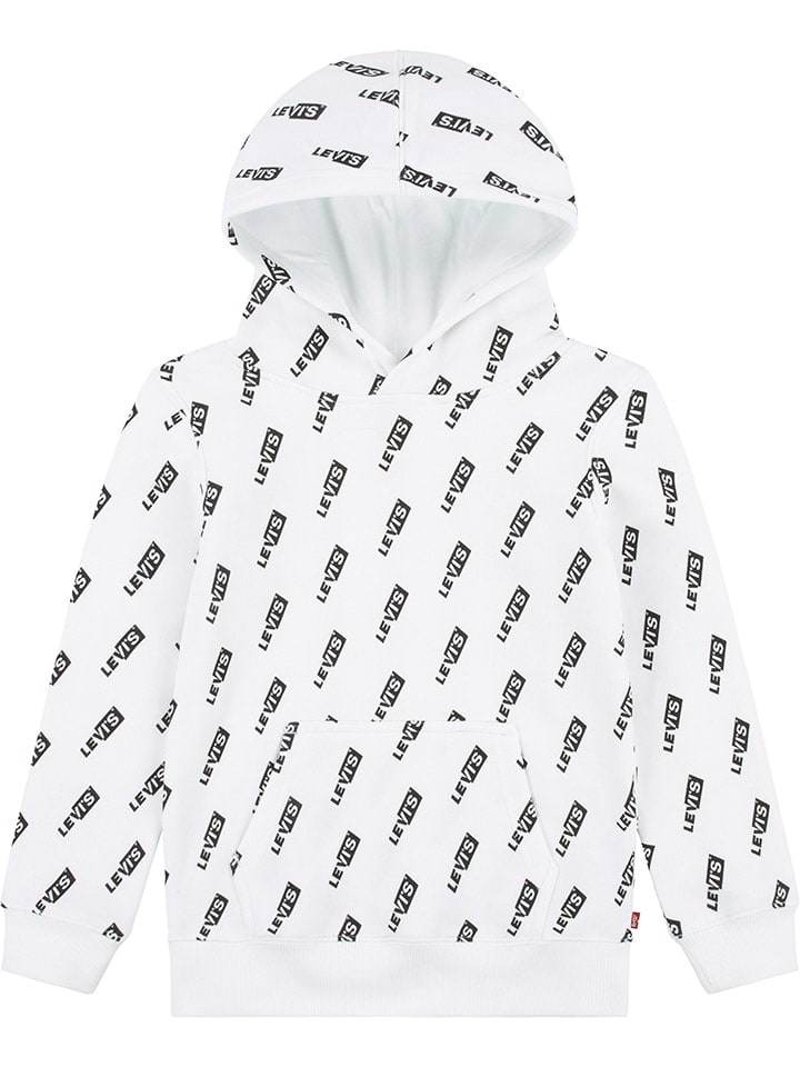 

Толстовка с капюшоном Levi's Kids, белый/черный