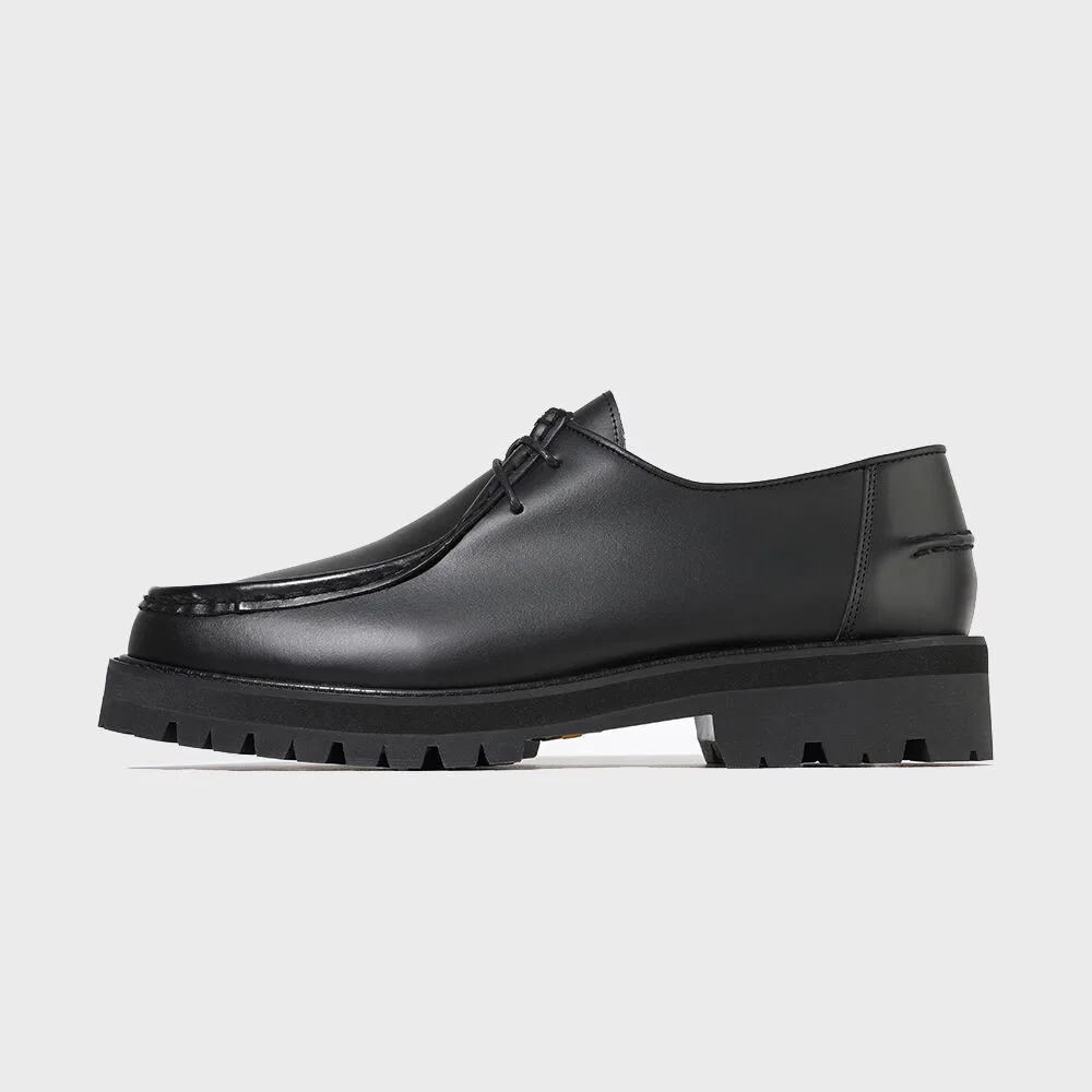 Мужские мокасины Vibram Commando Sole 9008 на заказ, чёрные, от Firenze.A — фото 2