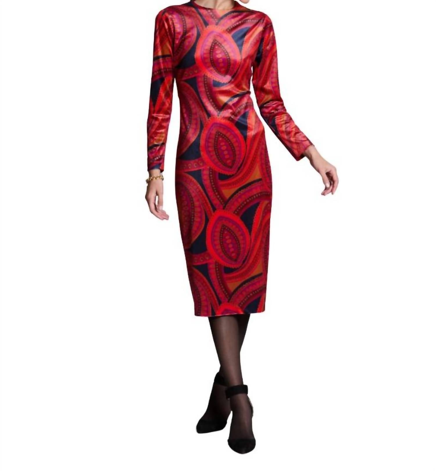 

Платье миди Dana из бархата с узором пейсли Tyler Boe, цвет paisley velvet