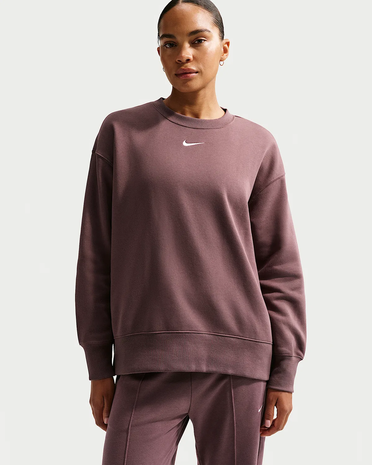Женский оверсайз свитшот с круглым вырезом Nike Sportswear Phoenix Fleece, Tattoo/Sail