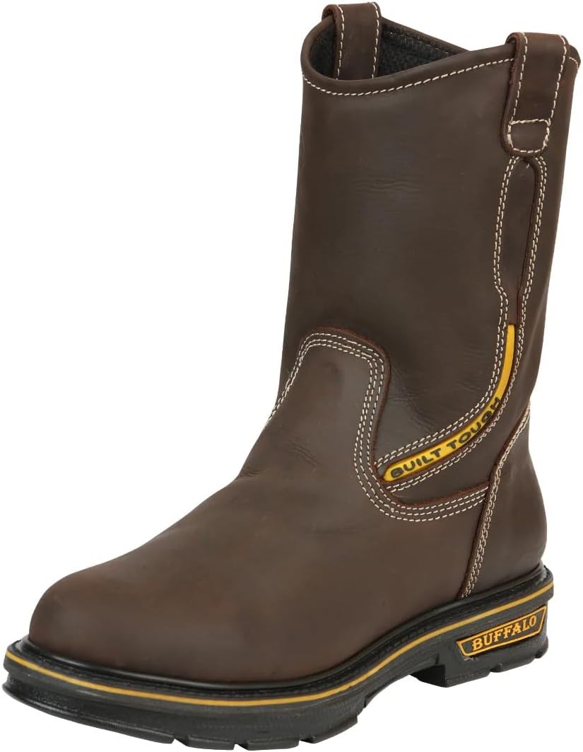 

Мужские ботинки из кожи с резиновой подошвой, удобные сапоги в западном стиле с мягким носком для работы и повседневной носки Generic, initial