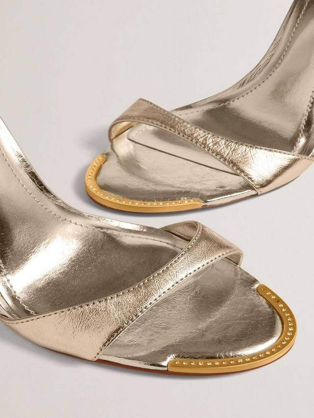 Туфли-лодочки Helliy на шпильке из кожи с металлизированной отделкой Ted Baker, Gold — фото 4