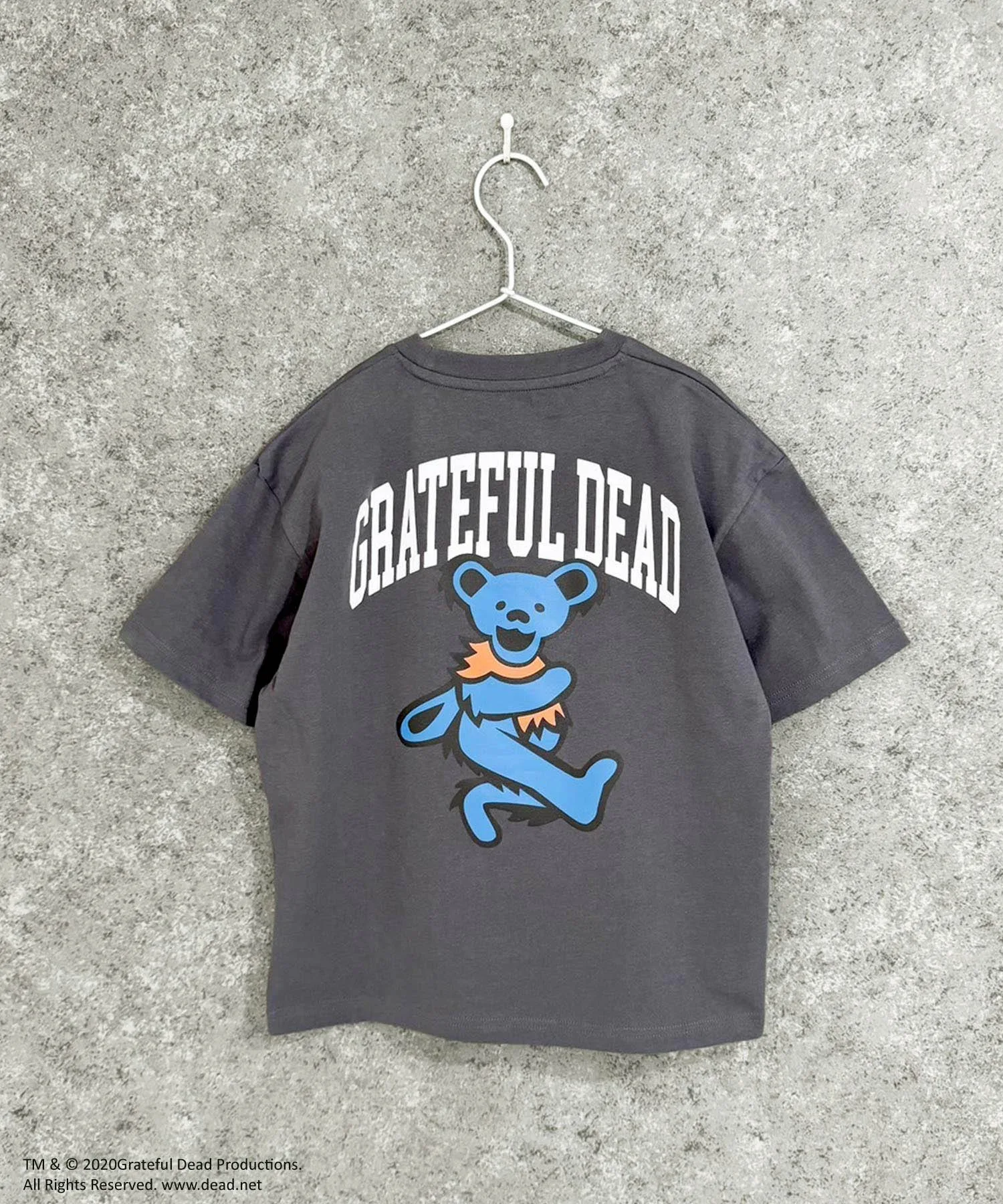 Детская футболка Grateful Dead с принтом Dancing Bear угольная