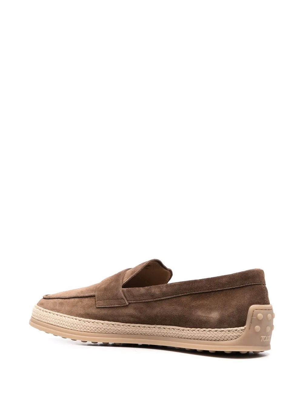 Пенни-лоферы с плетеными вставками TOD'S, коричневый — фото 3