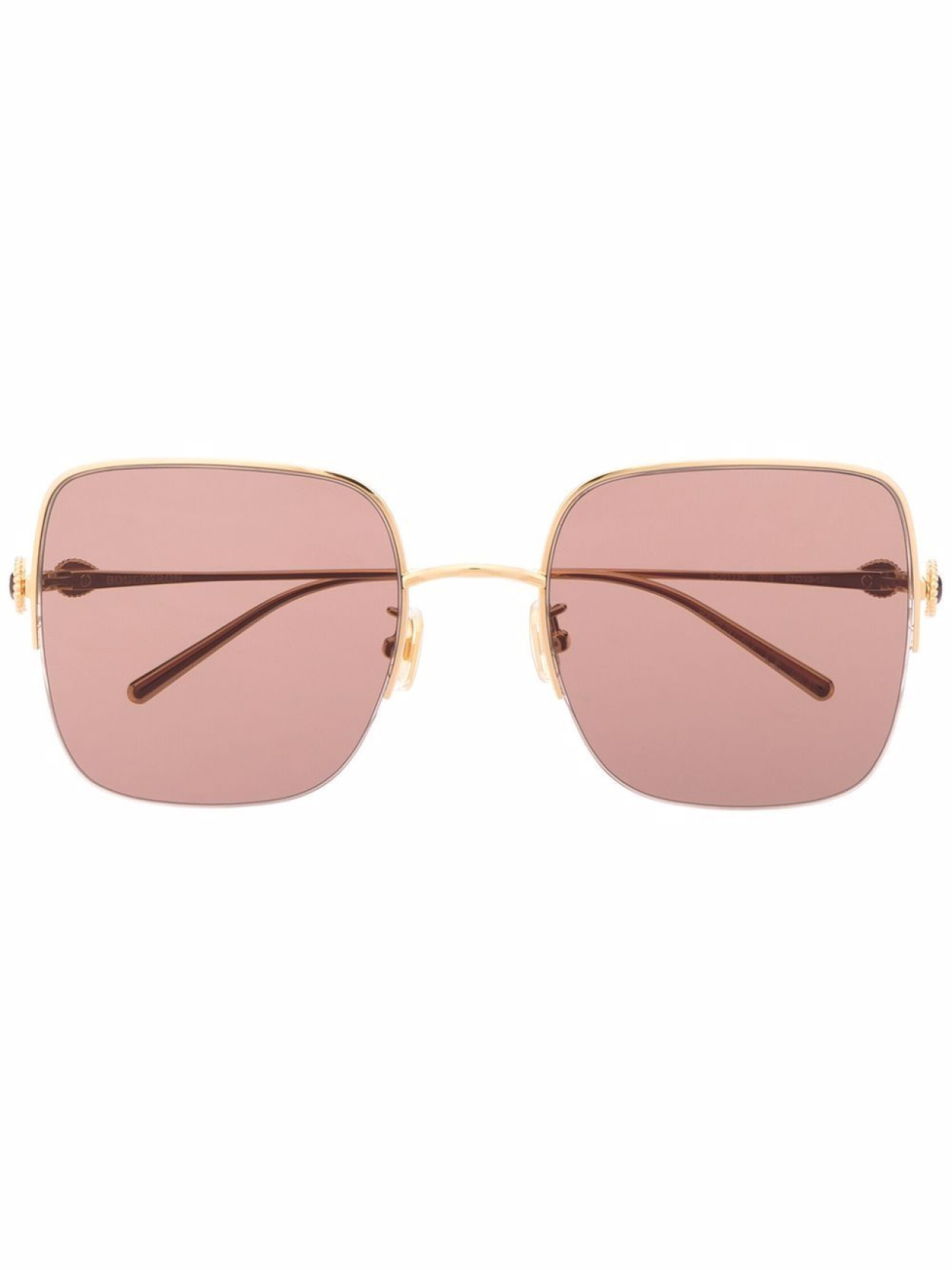 

Boucheron Eyewear солнцезащитные очки в квадратной оправе, золотой