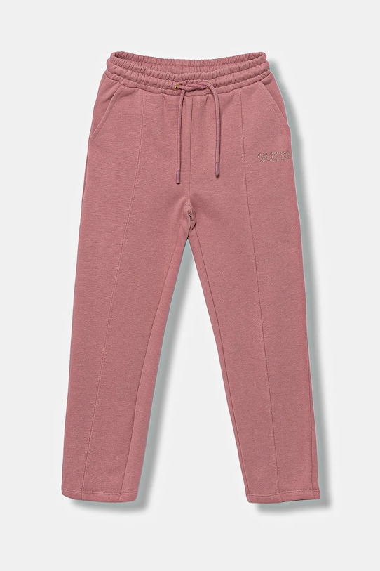 

Детские хлопковые спортивные брюки Guess, розовый