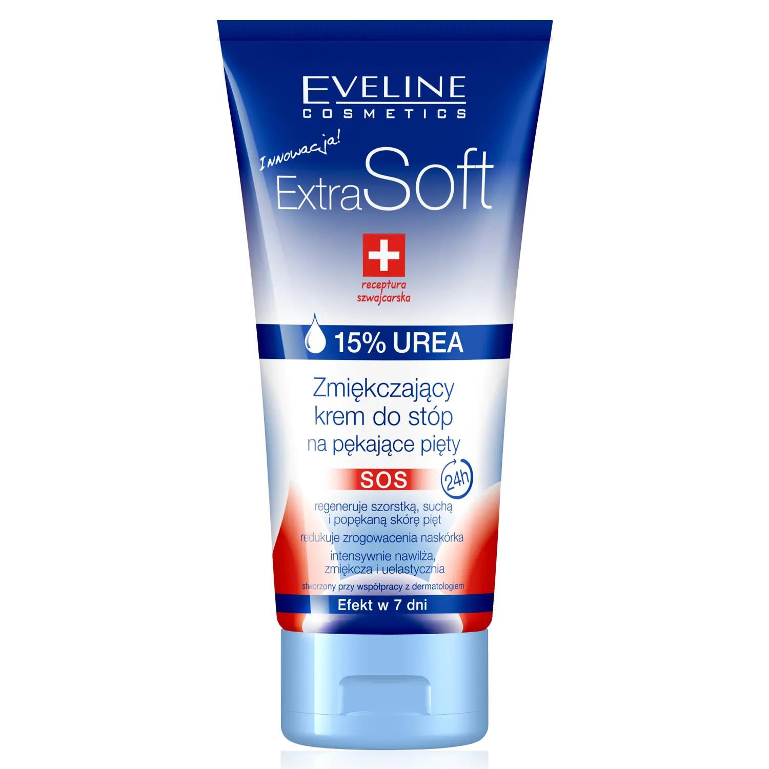 Eveline Cosmetics Extra Soft смягчающий крем от трещин на пятках с 15% мочевиной, 100 мл — фото 2