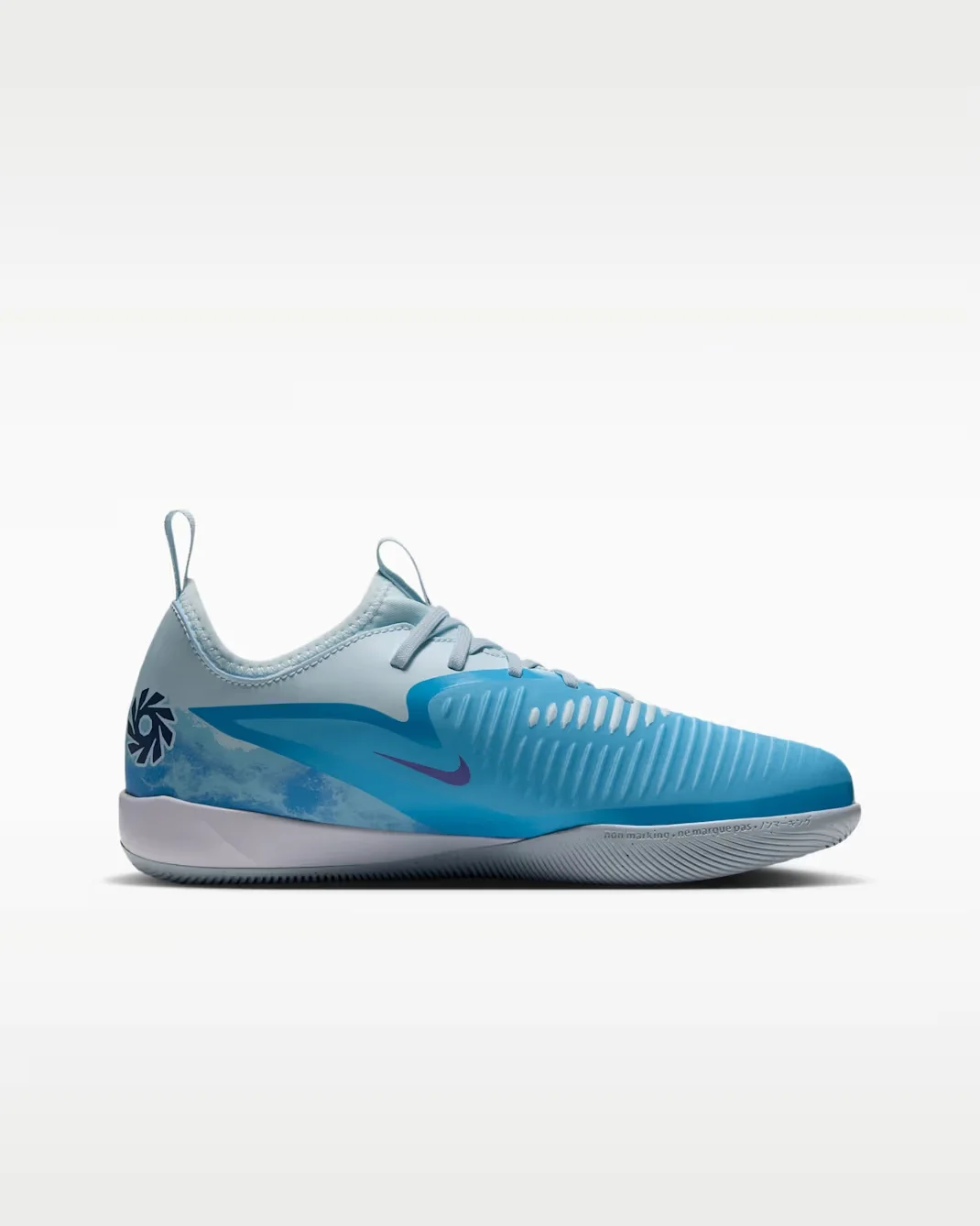 Бутсы подростковые Nike Jr. Phantom 6 Low Academy 'Erling Haaland', синий — фото 2