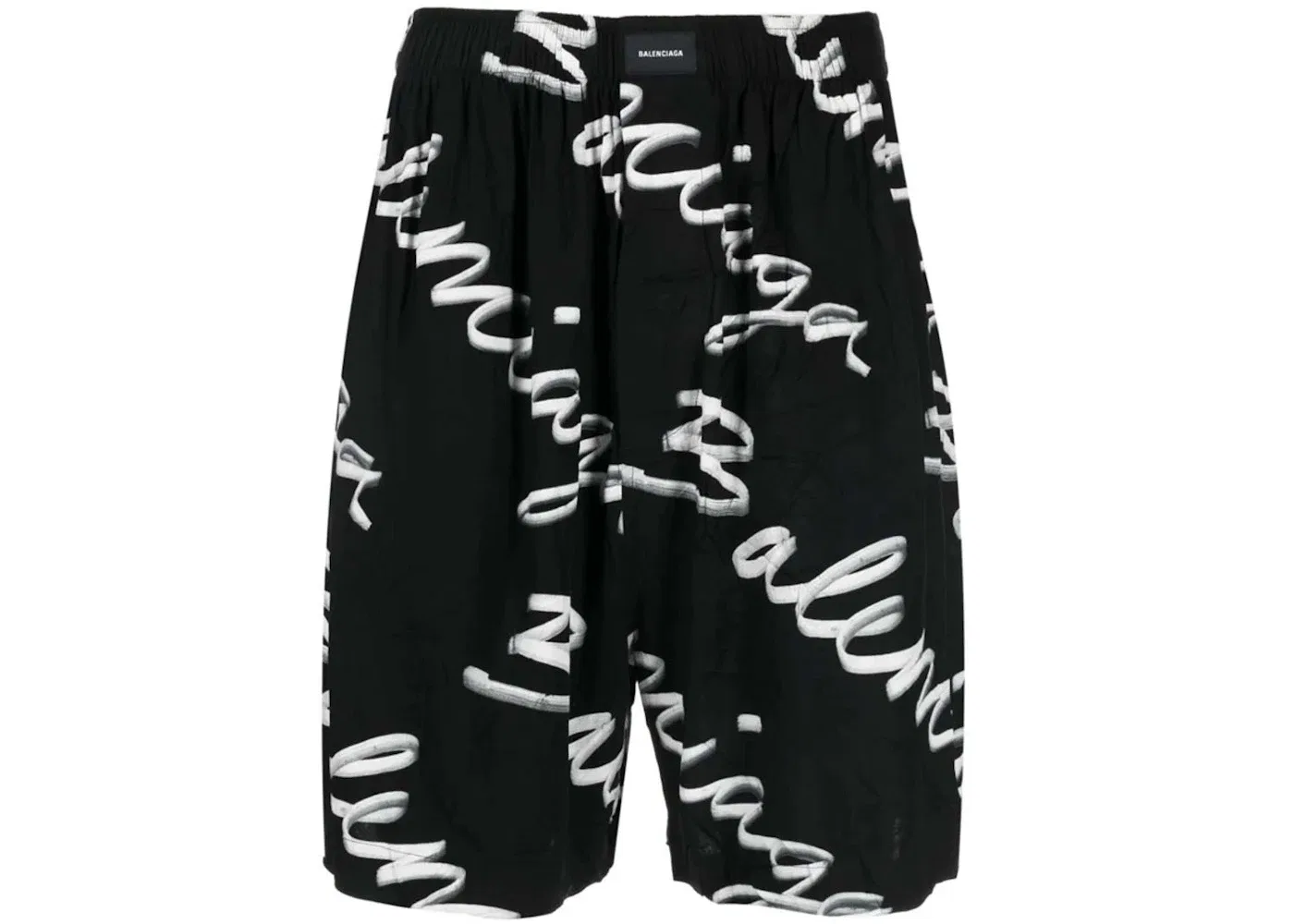 Мужские шорты с принтом Scribble Logo Balenciaga, Black