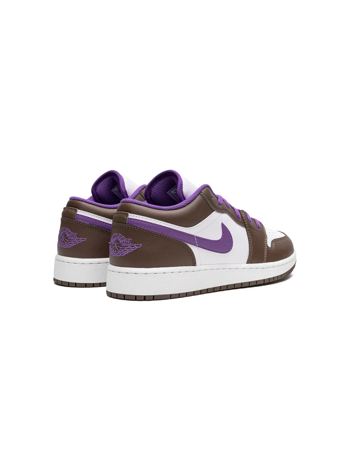 Кроссовки Air Jordan 1 Low в Паломино/Диком Ягоде, коричневый — фото 4