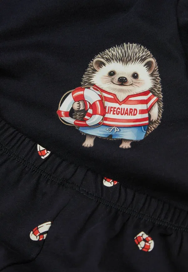 Пижама с принтом Hedgehog print Tezenis blue, синий — фото 3